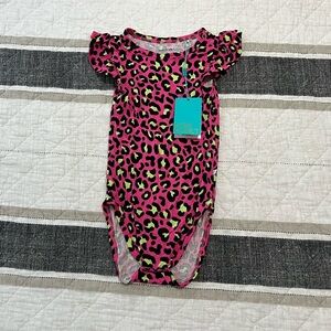 Pink Leopard Print Onesie